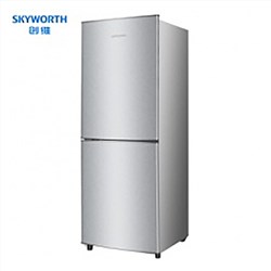 創維（Skyworth） BCD-186D 186升雙門冰箱 兩門三溫區 0~-7℃軟冷凍 經濟實用型 保鮮靜音（銀）